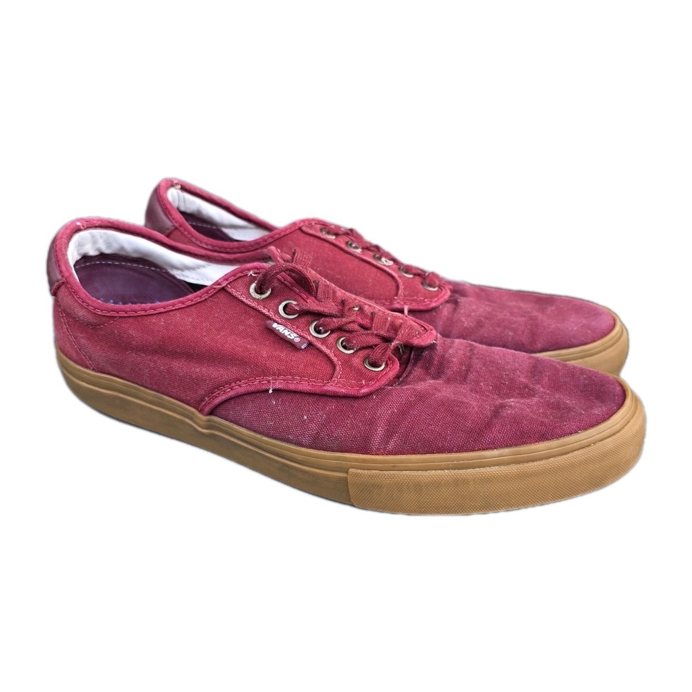 Vans Authentic‎ Lo Pro  Burgundy Gum Soles Skater Sneakers Size 12